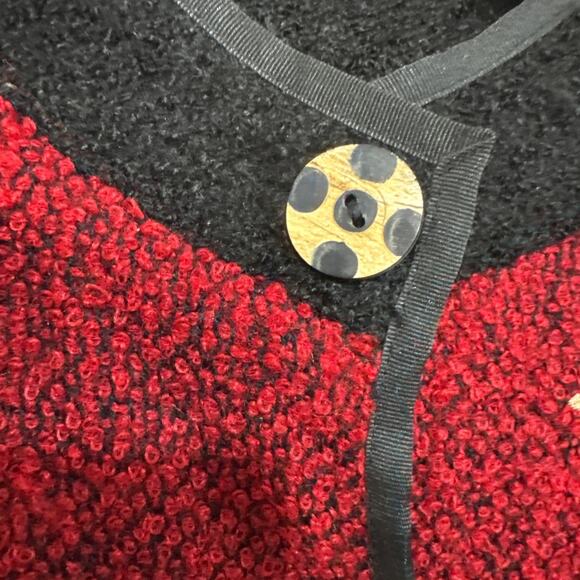 Vintage Alex Kim Blazer Jacket women Sz Medium Embroidered Patchwork Grandmacore - Picture 2 of 16